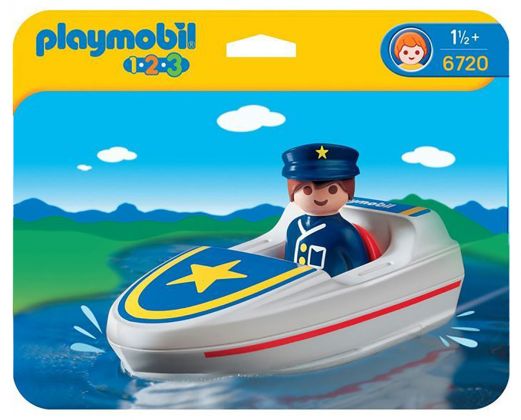 PLAYMOBIL 123 6720 Policier bateau
