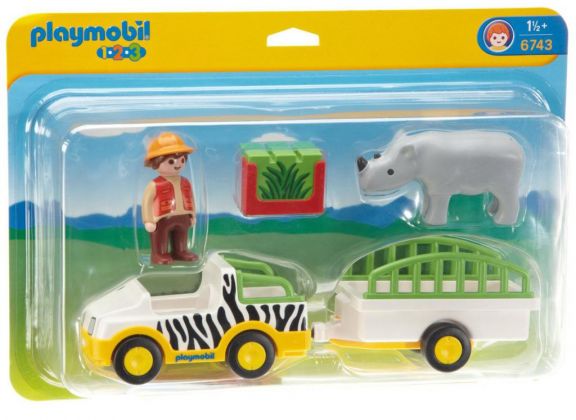 PLAYMOBIL 123 6743 Transport de rhinocéros