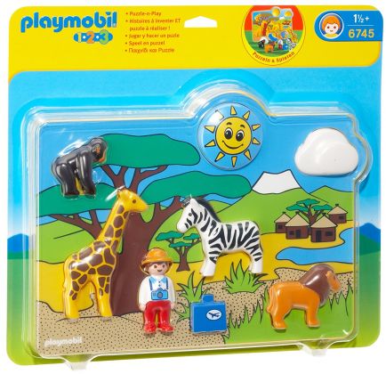 PLAYMOBIL 123 6745 Puzzle Animaux sauvages