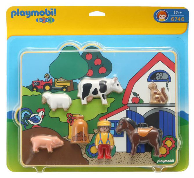 Playmobil 123 6746 pas cher, Puzzle Ferme