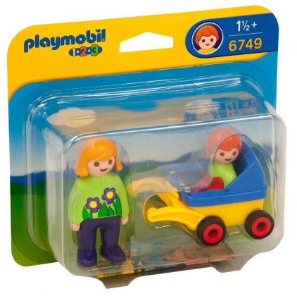 PLAYMOBIL 123 6749 Maman avec poussette