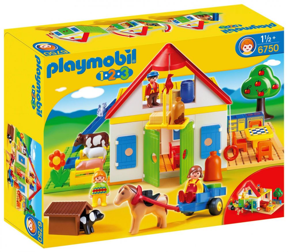 Playmobil 123 6750 pas cher, Coffret Grande ferme