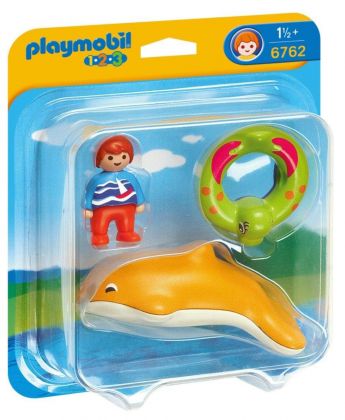 PLAYMOBIL 123 6762 Garçon avec dauphin et bouée