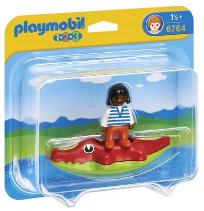 PLAYMOBIL 123 6764 Fillette et bateau crocodile