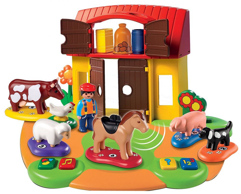 Playmobil 123 6766 pas cher, Ferme interactive