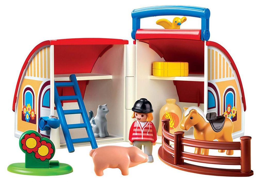 Playmobil 1.2.3. - 6962 - Ferme transportable avec animaux