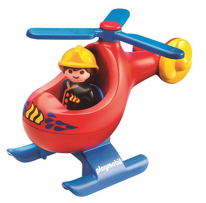 playmobil 123 helicoptere pompier