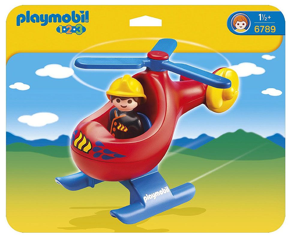 playmobil 123 helicoptere pompier