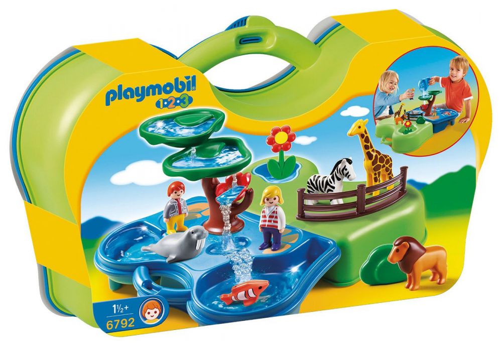 Playmobil 123 6754 pas cher, Coffret grand zoo