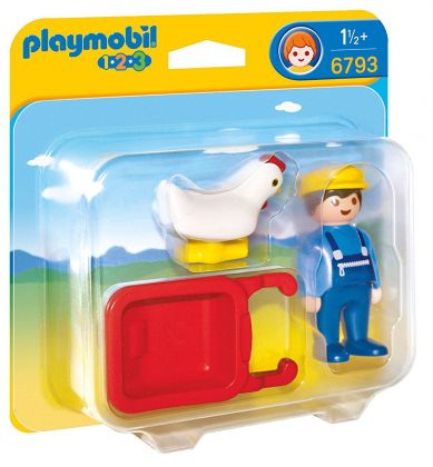 PLAYMOBIL 123 6793 Fermier avec brouette