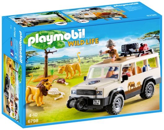 PLAYMOBIL Wild Life 6798 Aventuriers avec 4x4 et couple de lions