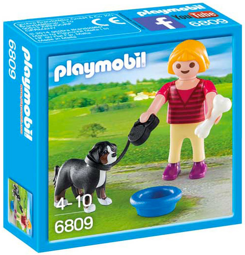 Playmobil City Life 6809 pas cher, Fille avec chien