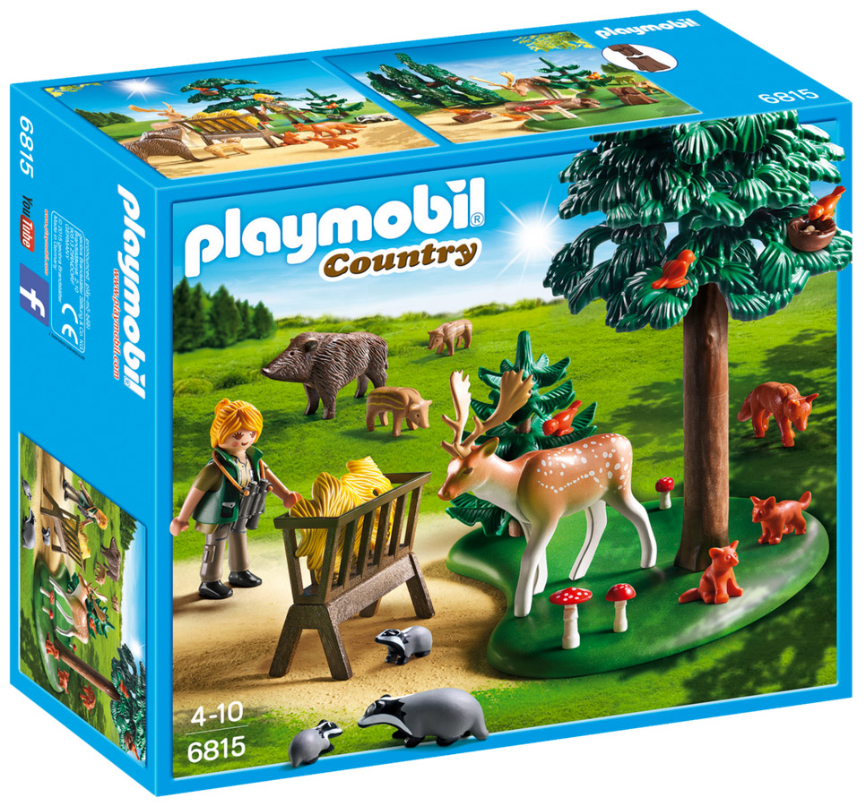 Lot Playmobil Country Forêt - Animaux (cerf, Biche, Faon) + Arbres + Ferme - Occasion Bon état