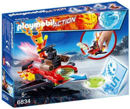 PLAYMOBIL Action 6834 Robot de feu avec lance-disques