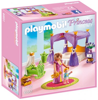 PLAYMOBIL Princess 6851 Chambre de la reine avec lit à baldaquin