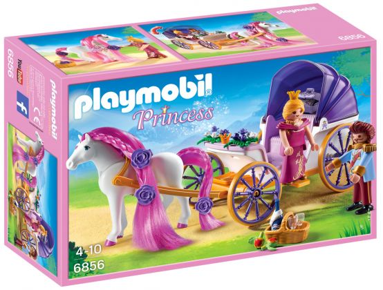 PLAYMOBIL Princess 6856 Calèche royale avec cheval à coiffer