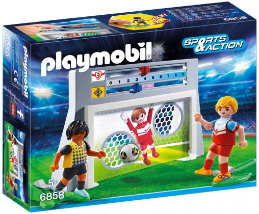 PLAYMOBIL Sports & Action 6858 Cage de tir au but avec footballeurs