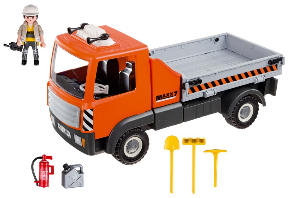 Playmobil City Action 6861 pas cher, Camion de chantier