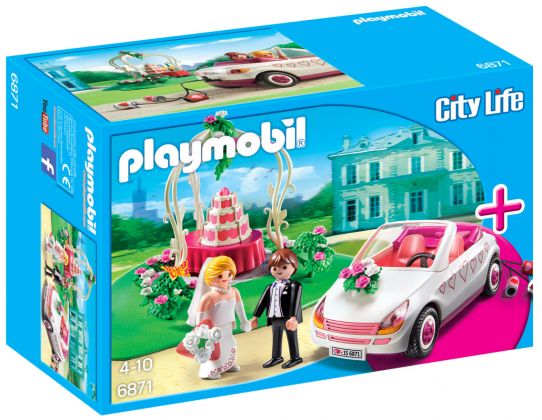 PLAYMOBIL City Life 6871 Starter Set Couple de mariés avec voiture