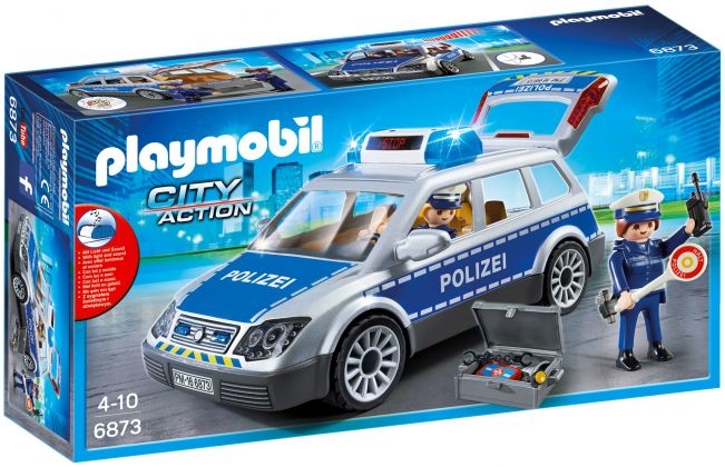 PLAYMOBIL City Action 6873 Voiture de policiers avec gyrophare et sirène