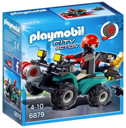 PLAYMOBIL City Action 6879 Quad avec treuil et bandit