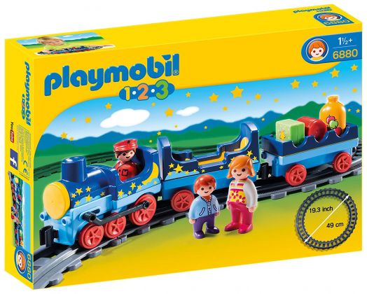 PLAYMOBIL 123 6880 Train étoilé avec passagers et rails