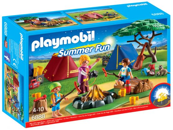 PLAYMOBIL Summer Fun 6888 Tentes avec enfants et animatrice