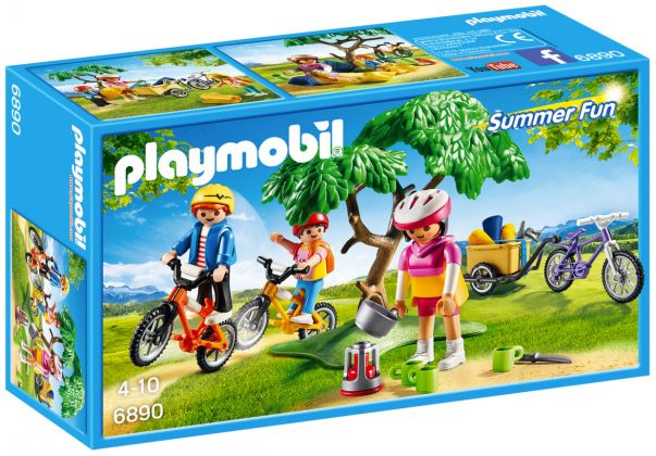 PLAYMOBIL Summer Fun 6890 Cyclistes avec vélos et remorque