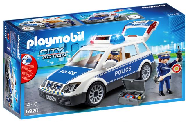 PLAYMOBIL City Action 6920 Voiture de policiers avec gyrophare et sirène