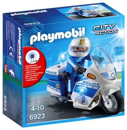 PLAYMOBIL City Action 6923 Moto de policier avec gyrophare