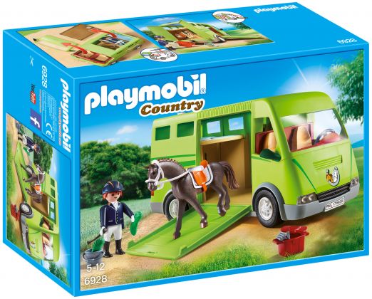 PLAYMOBIL Country 6928 Cavalier avec van et cheval