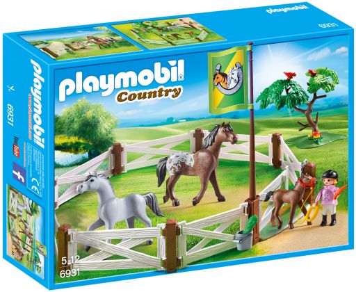 PLAYMOBIL Country 6931 Enclos avec chevaux