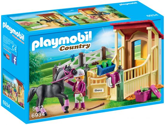 PLAYMOBIL Country 6934 Box avec cavalière et pur-sang Arabe