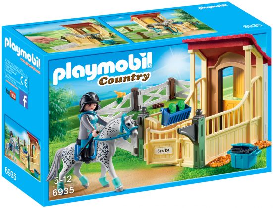 PLAYMOBIL Country 6935 Box avec cavalière et cheval Appaloosa