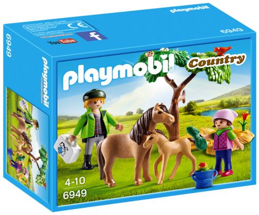 PLAYMOBIL Country 6949 Vétérinaire avec enfant et poneys