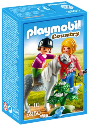PLAYMOBIL Country 6950 Cavalière avec soigneur et poney