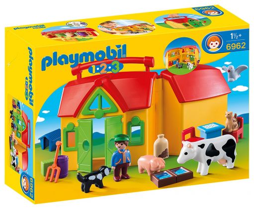 PLAYMOBIL 123 6962 Ferme transportable avec animaux