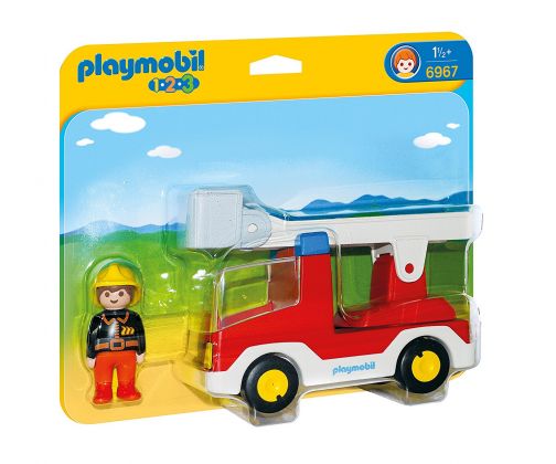 PLAYMOBIL 123 6967 Camion de pompier avec échelle pivotante