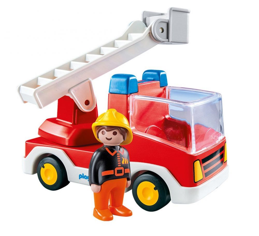 Couverture de PLAYMO 1.2.3. AUTOCAR + CAMION DE POMPIERS (6773-6967)