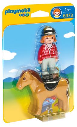 PLAYMOBIL 123 6973 Cavalière avec cheval