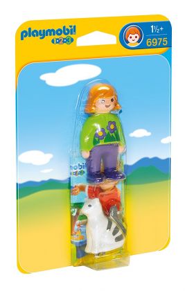 PLAYMOBIL 123 6975 Soigneur avec chat