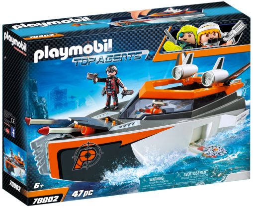 PLAYMOBIL Top Agents 70002 Bateau Turbo Spy Team