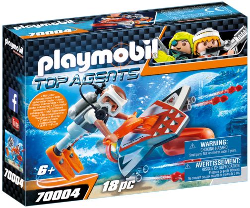 PLAYMOBIL Top Agents 70004 Propulseur sous-marin Spy Team