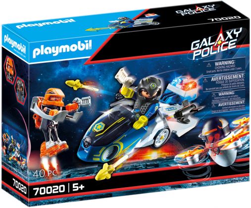PLAYMOBIL Galaxy Police 70020 Moto et policier de l'espace
