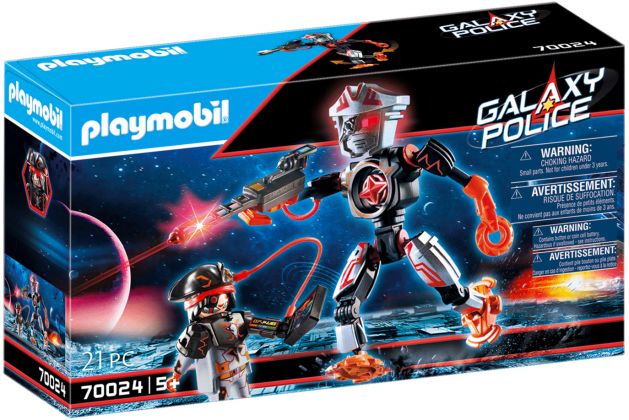 PLAYMOBIL Galaxy Police 70024 Robot et pirate de l'espace