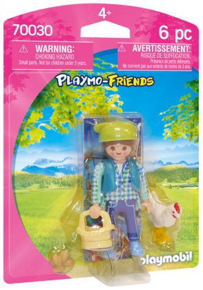 PLAYMOBIL Playmo-Friends 70030 Fermière avec poule