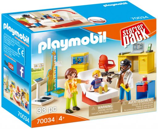 PLAYMOBIL City Life 70034 Starter Pack Cabinet de pédiatrie