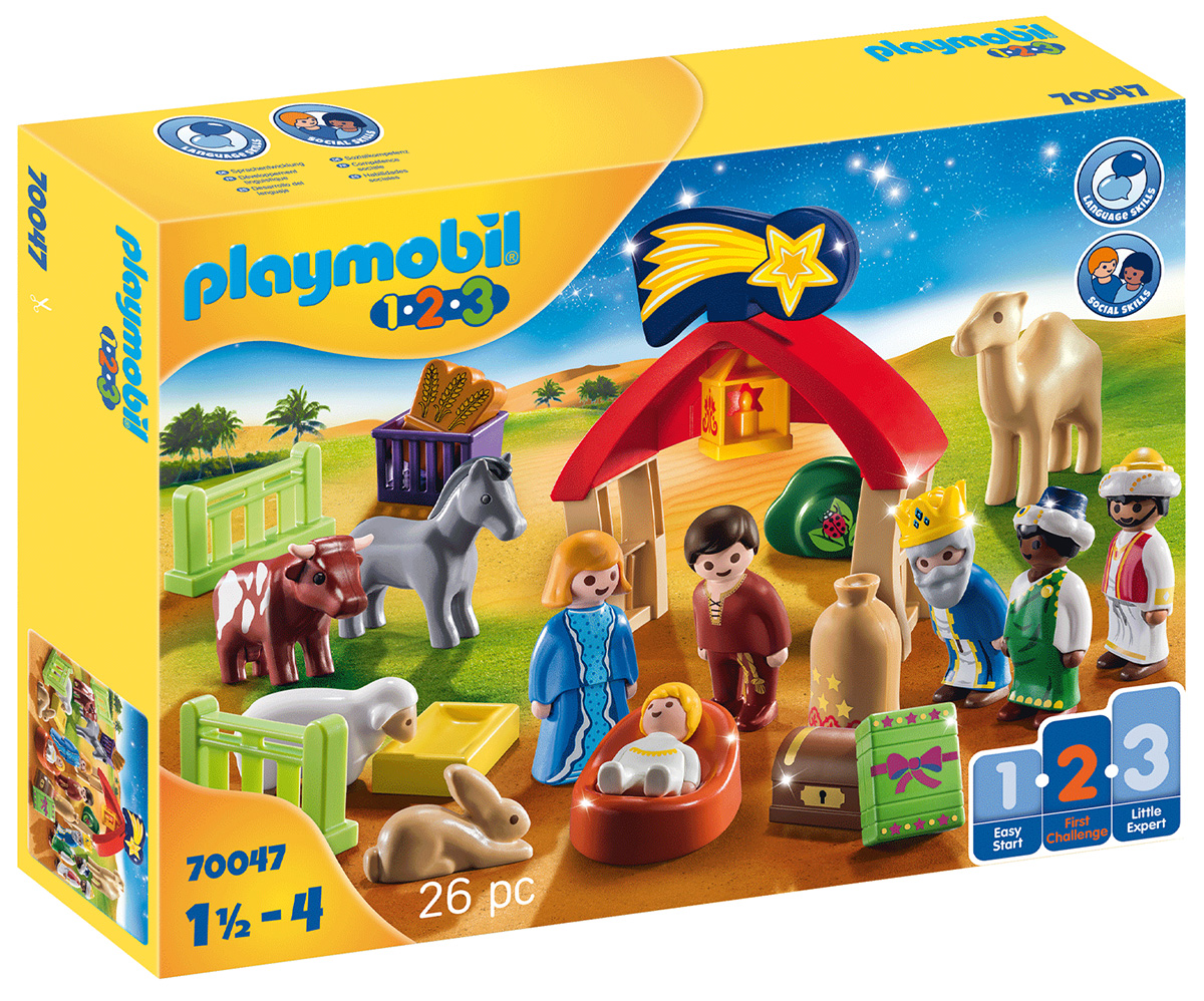 PLAYMOBIL 123 70047 pas cher - Animaux et mangeoire