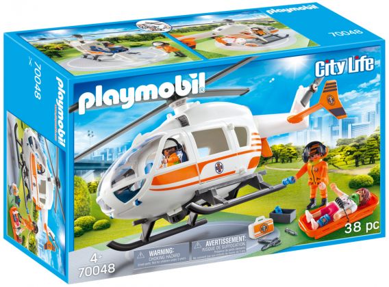 PLAYMOBIL City Life 70048 Hélicoptère de secours