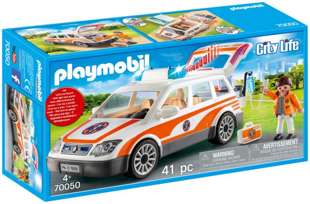 PLAYMOBIL City Life 70050 Voiture et ambulanciers